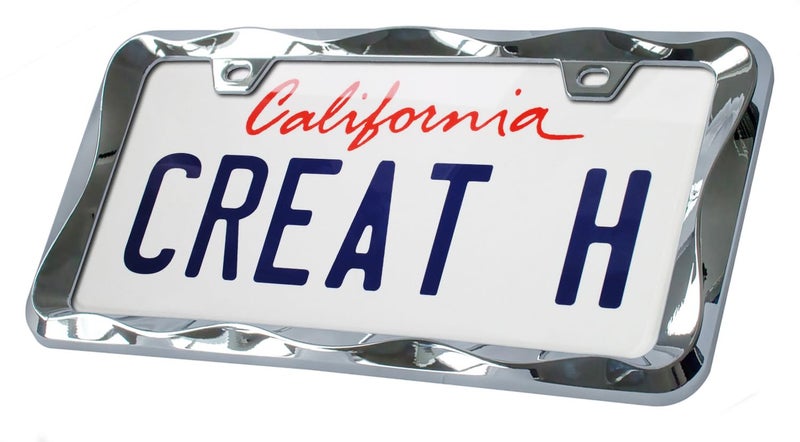 Creathome 3D Curly Wave Pattern Chrome License Plate Frame from Pure Zinc Alloy Metal - Image 5